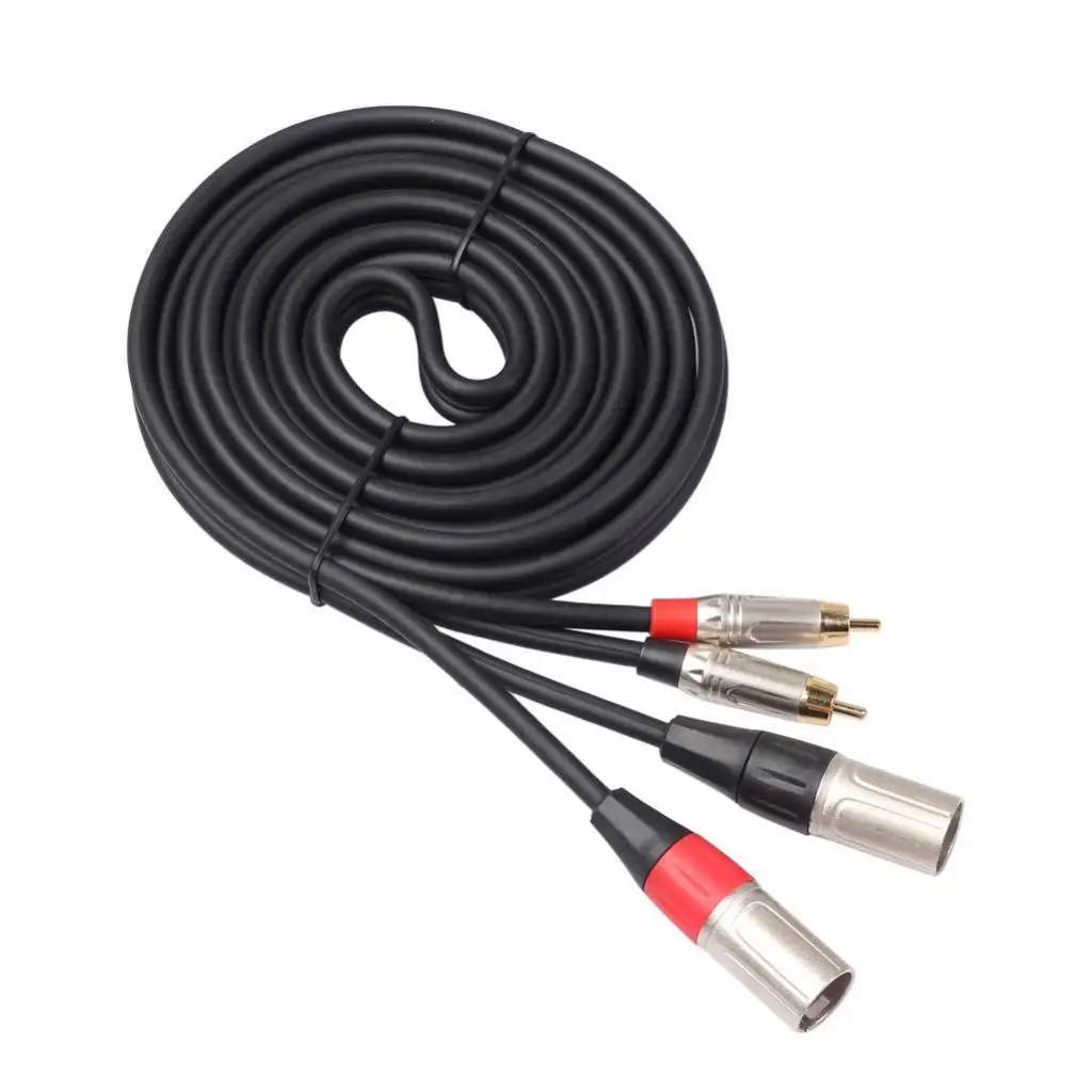 Pro Dual XLR Male to RCA соединительный кабель Mic Audio Cord|Детали и аксессуары для