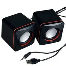 DishyKooker Portable Computer Speakers USB Powered Desktop Mini Speaker Bass Sound Music Player System Wired Small Speaker edifier e25hd heavy bass multimedia speaker with enhanced sound for laptop pc computer system 3d stereo music mini speaker
