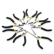 

8Pcs Mini Plier Set Hand Plier Multifunctional Metalwork Tool Jewelry Plier Diagonal Round-nose Curved-nose Cutting Wire Cutter