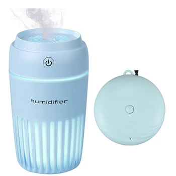 

Essential Oil Diffuser,300Ml & Necklace Air Purifier Portable Negative Ion Necklace Hanging Neck Purifier Blue