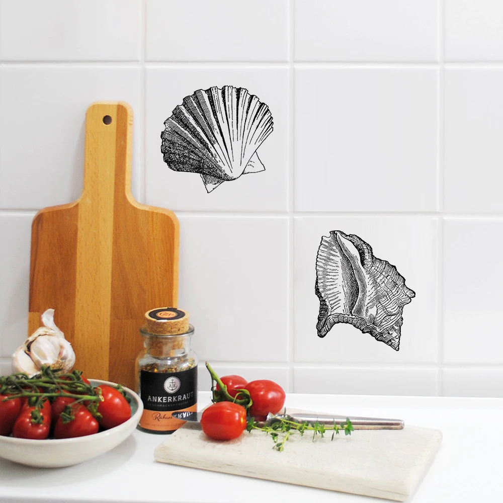 Funlife CUSTOM Transparent 10/15/20/25/30cm Lobster Waterproof DIY Tile Sticker Wall Sticker for Bathroom Kitchen pack of 12