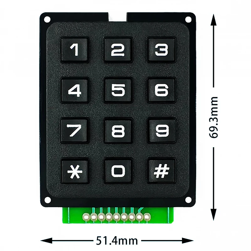 3*4 4*4 Matrix Switch Keyboard Keypad Array Module ABS Plastic Keys 4x4 3x4 12 16 Key Button Membrane Switch DIY Kit for Arduino