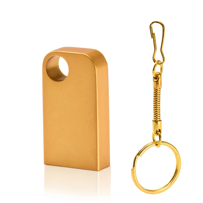 Gold SHANDIAN, супер мини usb флеш-накопитель, 8 ГБ, металлический флеш-накопитель, 64 ГБ, карта памяти, 16 ГБ, usb 2,0, флеш-накопитель, 32 ГБ, флеш-диск, 128 ГБ - Цвет: Gold