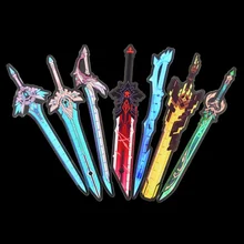 Régua de anime genshin mobiliário, modelo de réguas com lâmina para skyward, suprimentos de escrita de desenhos animados de papelaria fofos