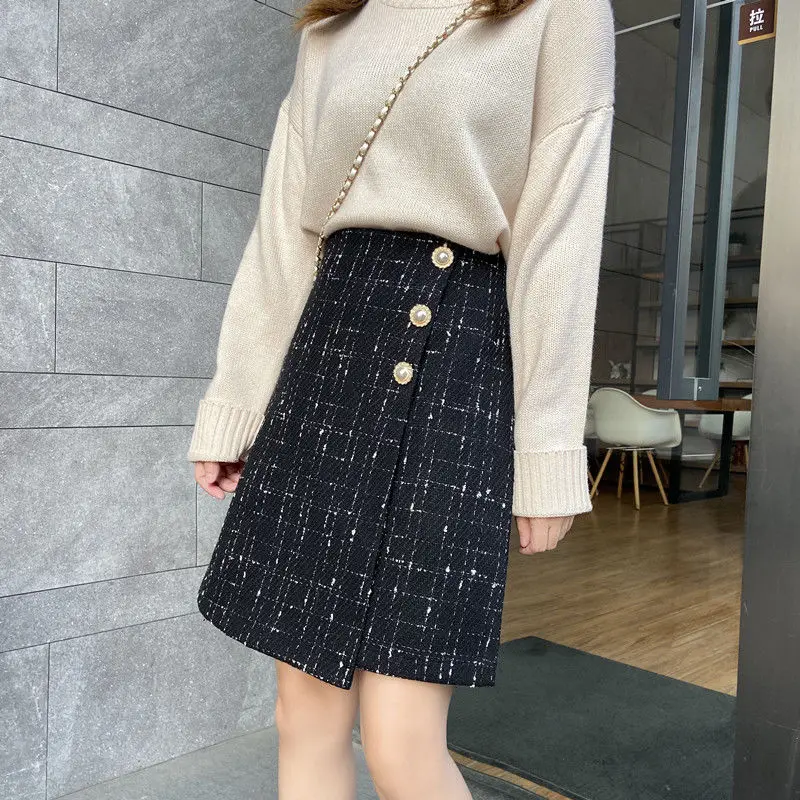 High-waisted Skirt With Side Slit Long Skirt Women Elegant Skirts Womens 2021 Vintage Harajuku Fashion Clothing Skort for Women tennis skirt outfits