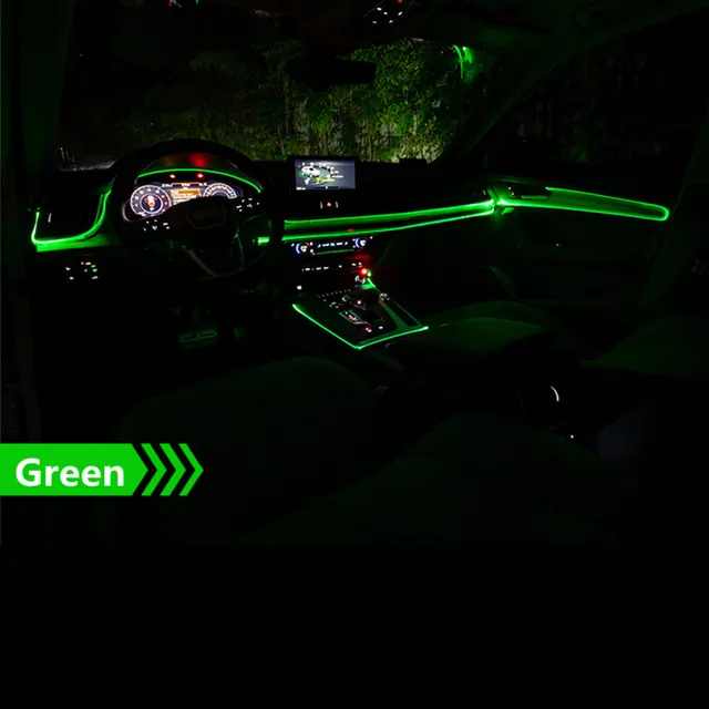 Bande lumineuse néon EL Active, 6M 10M, rvb, décorative, pour porte de tableau de bord, Bluetooth, éclairage dambiance pour lintérieur de la voiture -2