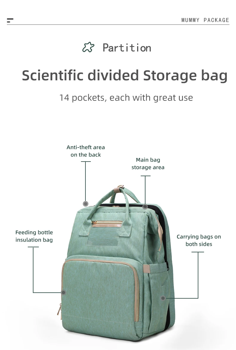 2 in 1 multifunctional travel mommy bags