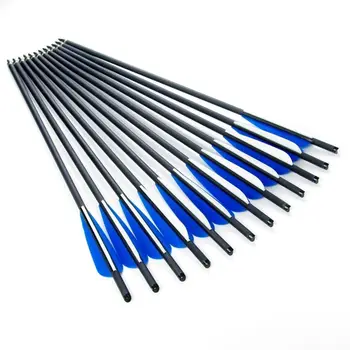 

12/24pcs ID7.6mm OD8.8mm 17/20/22" Archery Carbon Arrow for Crossbow Bolts for crossbow Hunting archery