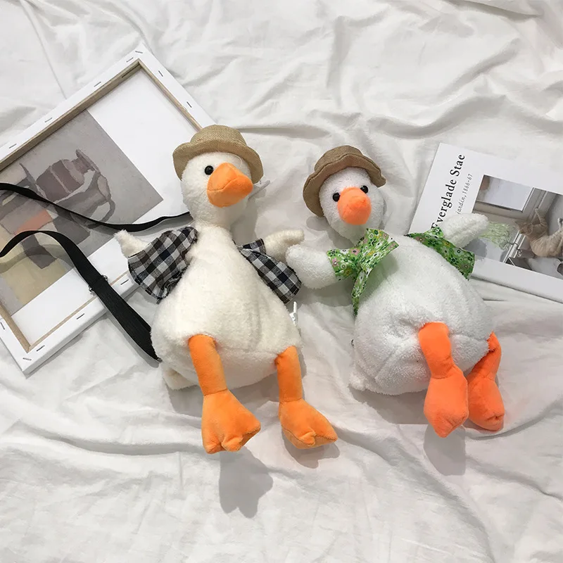 

Come on Duck Backpack Plush New Style Shoulder Bag Cute Cartoon Plush Duck Japanese-style Soft Girl Ugly Cute Pet Bag
