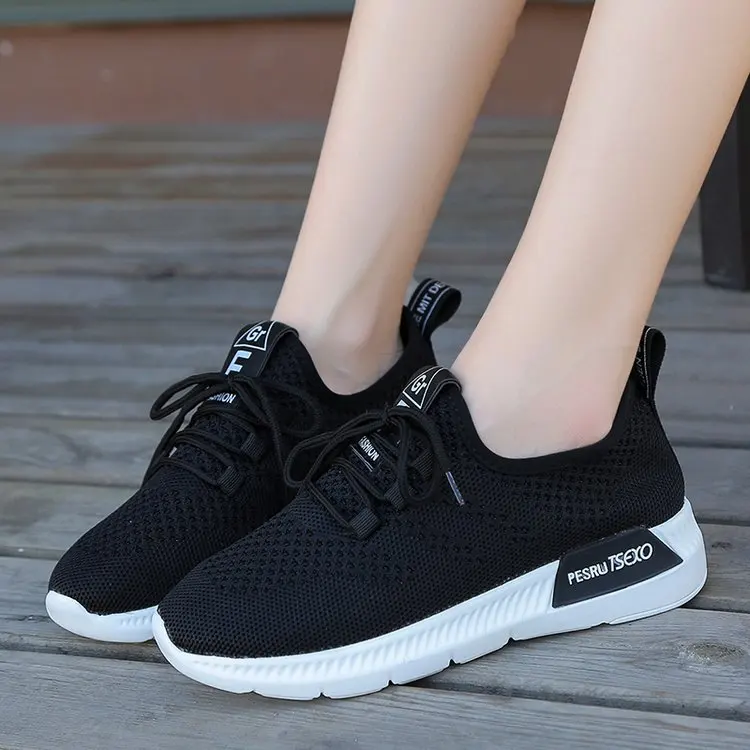 

Women's Athletic Shoes 2019 Trendy Shoes Mesh WOMEN'S Shoes Lace-up Fashion Network Hot Selling Mesh Shoes