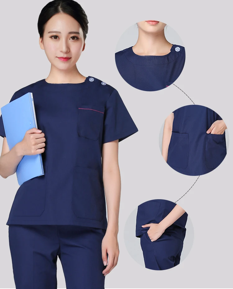 Viaoli 2018 Новый Изделие из хлопка с короткими рукавами хирургический костюм набора мужского и женского одежда для врачей хирургические