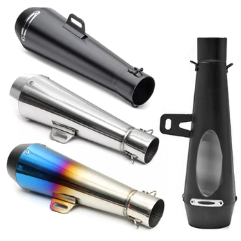

51mm Motorcycle Exhaust Muffler Pipe Handsome Exhaust Black Color For CBR1000 R6 er6n trk502