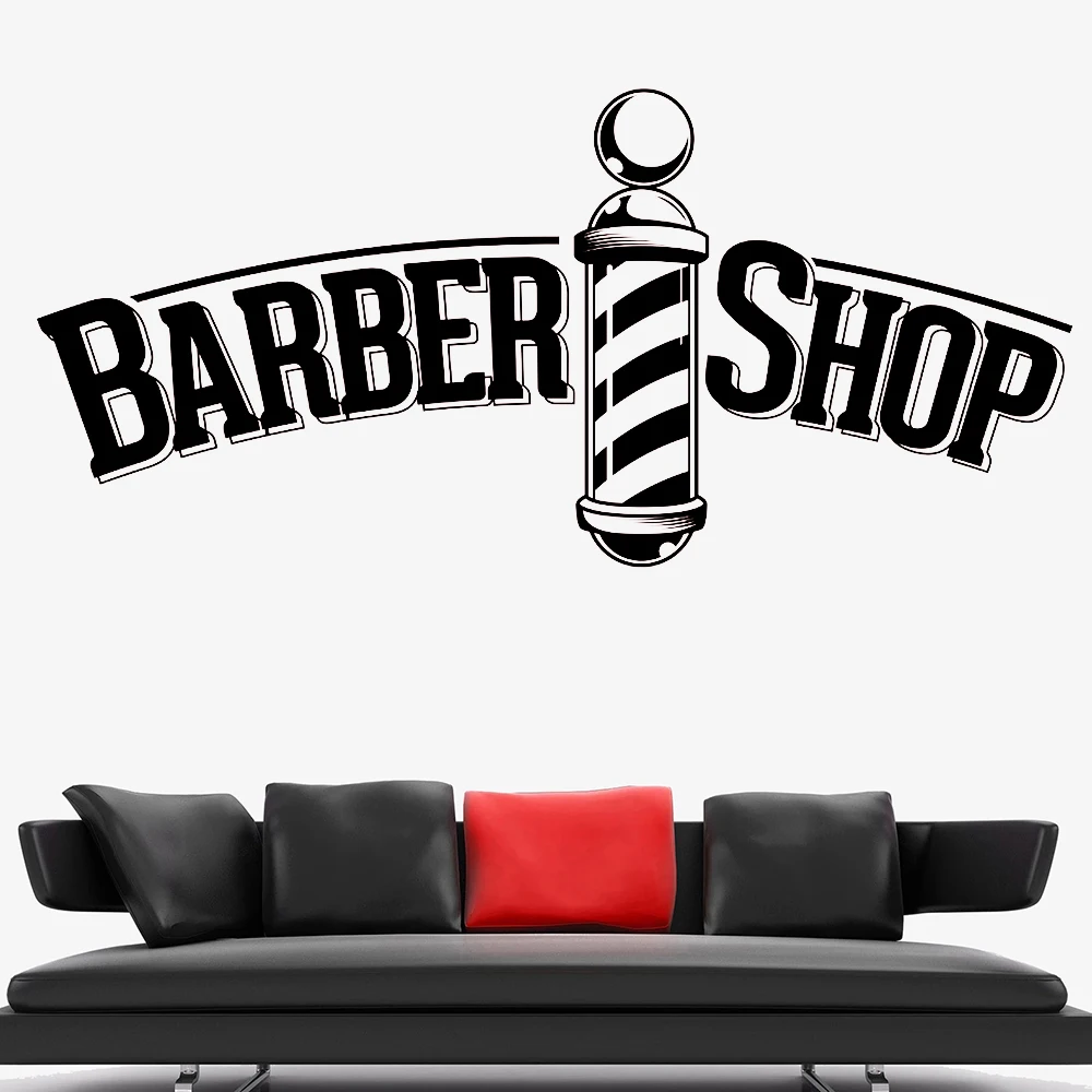 Barber Shop Pole sign Hair Dressers Wall/Window decal sticker art Any colour 