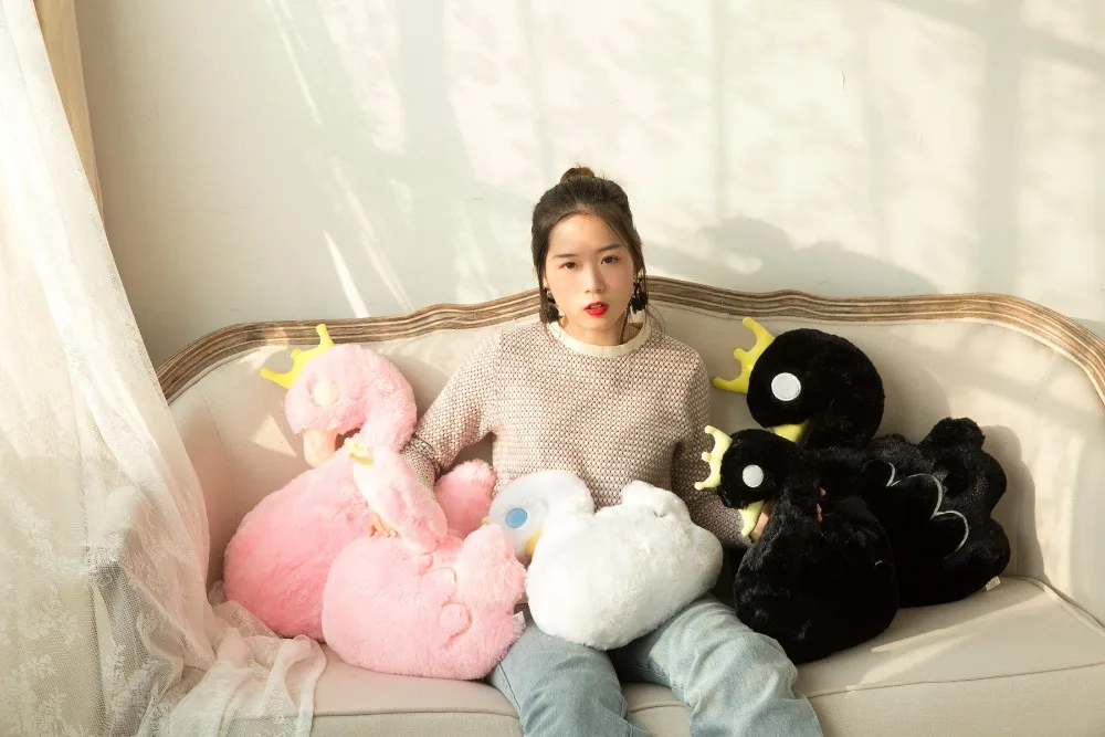 40 см/55 см Новая мягкая Лебедь плюшевая игрушка-подушка чучело животное Фламинго кукла Спящая Подушка девочки дети ребенок день рождения Рождественский подарок