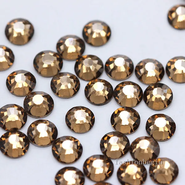smoked topaz Высокое качество ss10 43-Цвет Серебряный Flatback не-горячей фиксации Хрустальные Стразы 3D дизайн ногтей украшения Блеск Ювелирные изделия из стекла и камня бусины - Цвет: smoked topaz