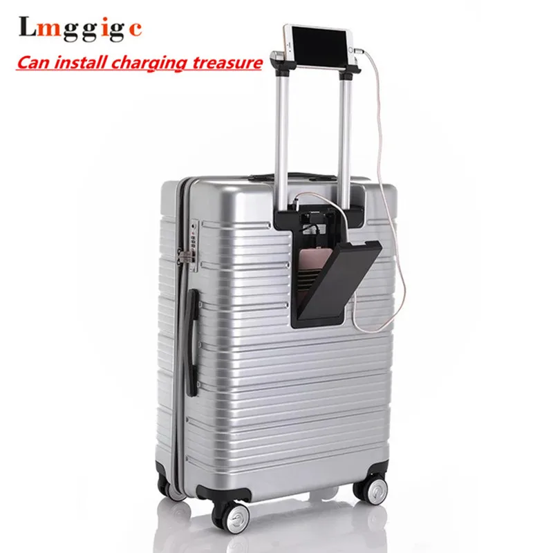 20" Cabin Travel Luggage Bag,Chargable Suitcases Box with charging