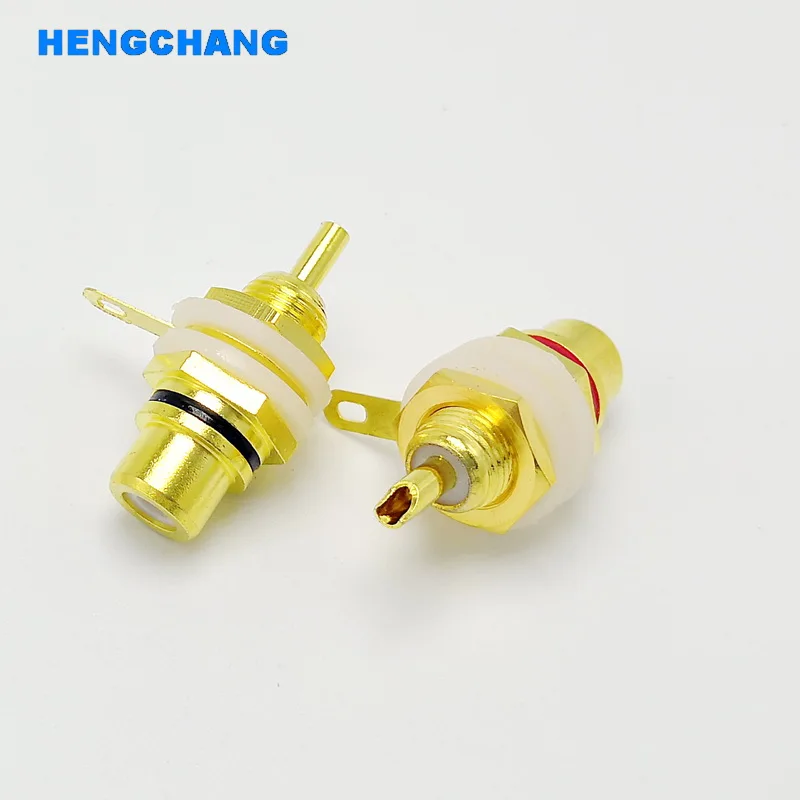 RCA разъем Чистая медь с позолоченным AV RCA гнездо 8 шт./лот