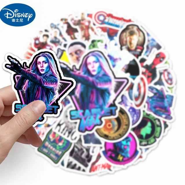 10/30/52PCS Disney Marvel The Avengers Stickers Anime Laptop Guitar Luggage Skateboard Waterproof Graffiti Sticker Kids Toys 3