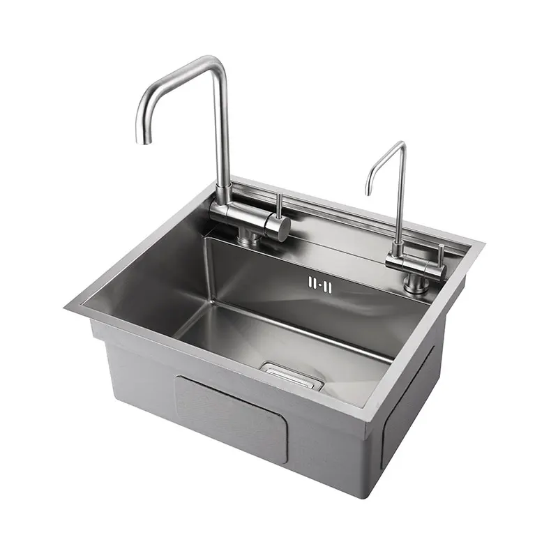 Concealed Large Gunmetal Single Bowl Sink - Image 5