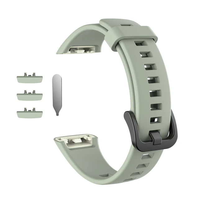 Soft Silicone Band Straps For Huawei Band 6 Smart Watch Wristband Replacement Smart Watch Strap For Huawei Honor Band 6 Correa Gray green