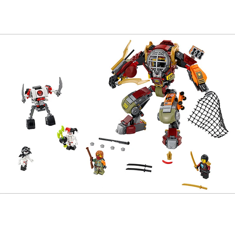M. e. c. ronin Krazi Bela 10525ninja Salvage Frakjaw Ninjagoed строительные блоки наборы фигурки кирпичи