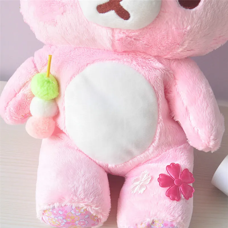 28 см Kawaii Sakura розовый медведь плюшевые игрушки Rilakkuma Медведи Куклы Мягкие медведи животные Плюшевые игрушки Детские подушки для девочек подарок на день рождения