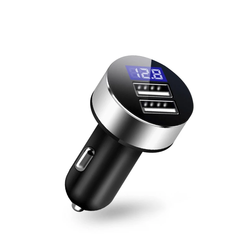 Автомобильное зарядное устройство автомобильные аксессуары двойной USB Интеллектуальный цифровой дисплей автомобильное быстрое зарядное устройство адаптер с дисплеем напряжения