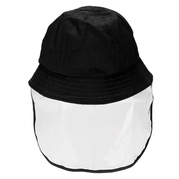 

Anti-Splash Dust Cap Hat Children Antibacterial Anti Flue Spittle Anti-Dust Cover Full Face Eye Protect Hat Mask 2 In 1 for Kid