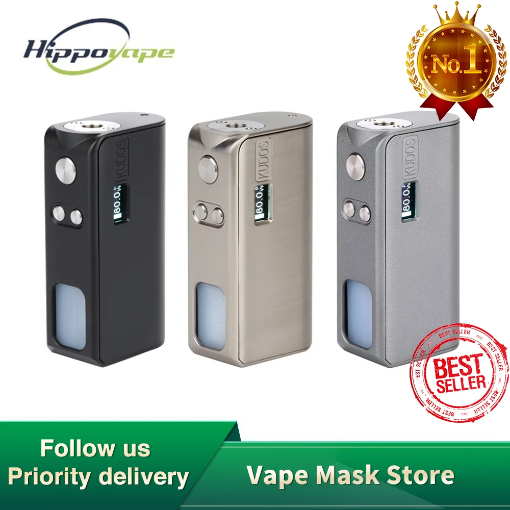 Оригинальный мод Hippovape Kudos 80 Вт Squonker питание от одной батареи 18650 и флакона 7 5 мл