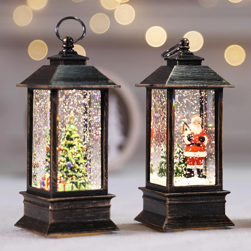 The Best Gift LED Christmas Crystal Lights Rotate Glitter Xmas Small Lantern Battery-powered Lamp DCS Night | Лампы и освещение