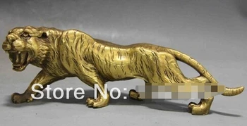 

++++ free shipping Chinese Fengshui Copper brass Animal Zodiac Year Lucky Tiger Statue