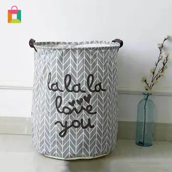 

Household Laundry Basket Cotton Folding Mesh Laundry Storage Basket Easy Laundry Bin Cozy