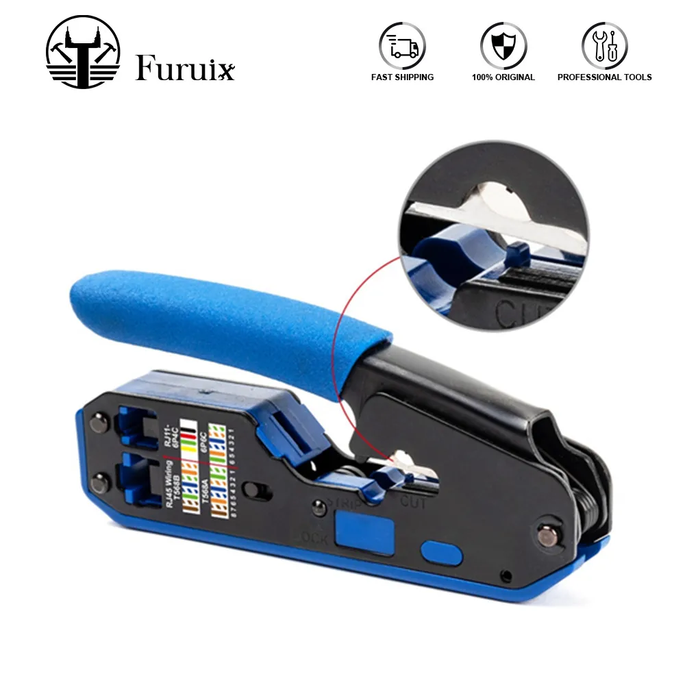 Rj45 Tool Network Crimper Cable Stripping Plier Stripper for Rj45 Cat6 Cat5E Cat5 Rj11 Rj12 Connector