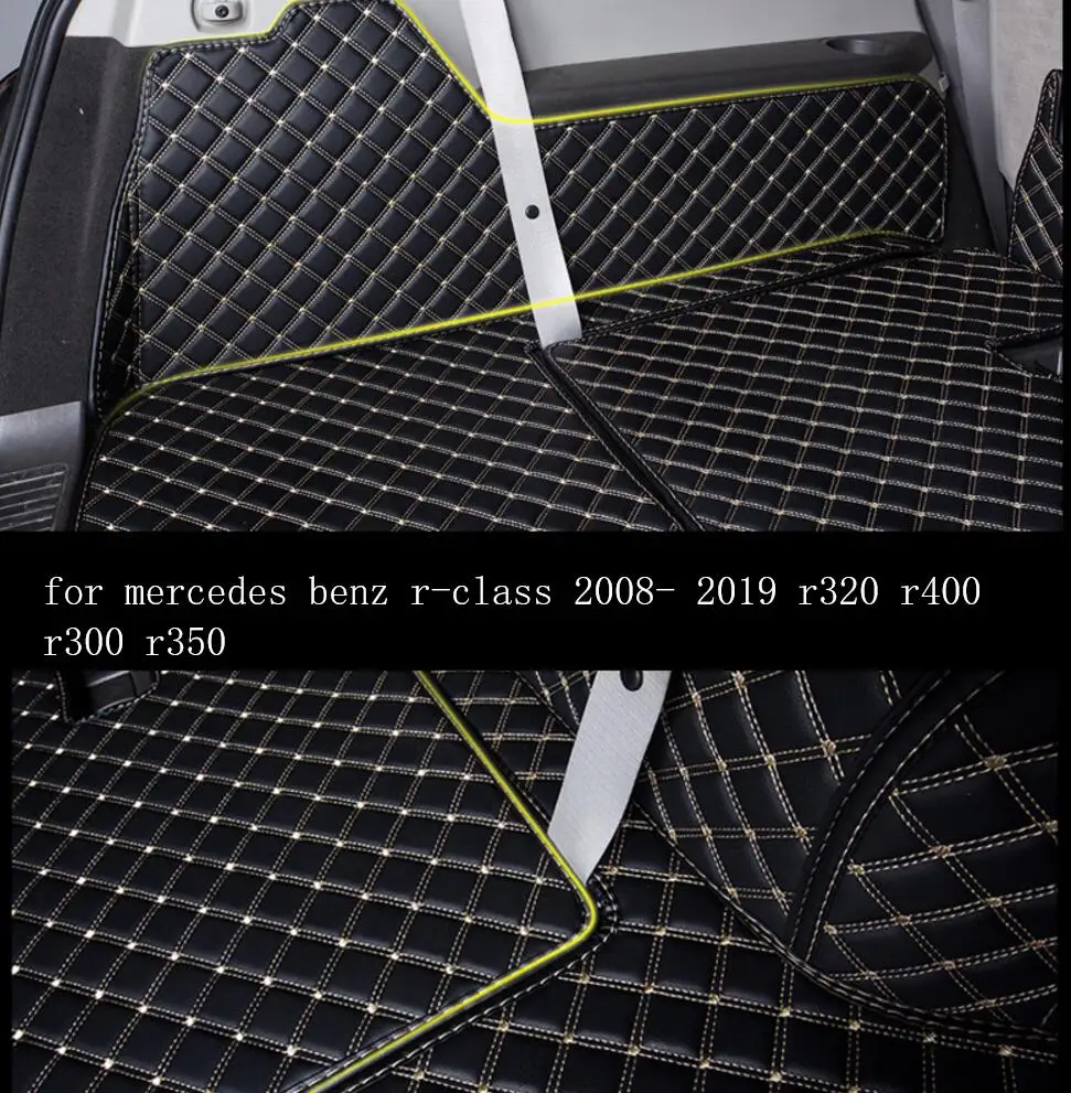 Волоконный кожаный коврик для багажника автомобиля для mercedes benz r-class 2008- r320 r400 r300 r350 автомобильные аксессуары