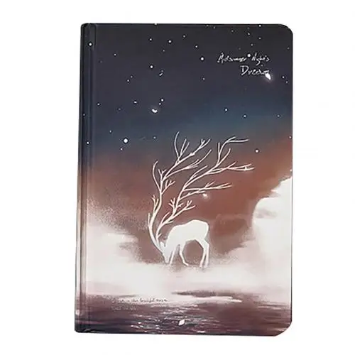 Fog Elk Озеро Луна Лось расписание тетрадь светящийся Блокнот Дневник Книга школьные канцелярские принадлежности - Цвет: Fog Elk