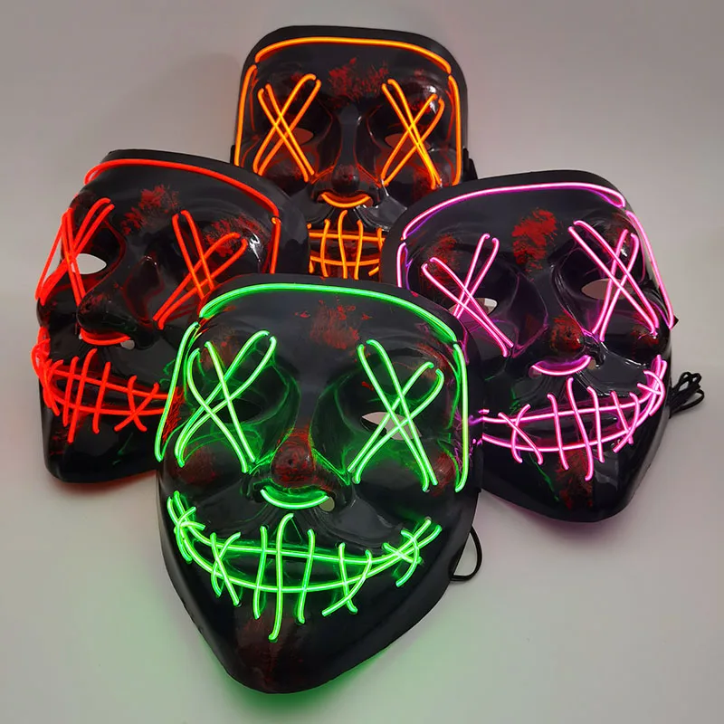 Máscara Led Con Bluetooth Rgb Para Fiesta De Halloween Color Lithium - Foto 4