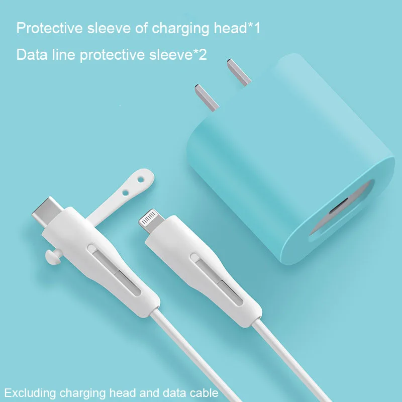 Cable Protector For iPhone 12 Fast Charging 18/20W Charger Head Protector USB Data Cable Line Protection Sleeve Cable Protective usb transfer cable