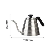 1200 мл кофе Gator залейте чайник из нержавеющей стали чайник гусиный носик с термометром для Кофе Кухня водные Инструменты Горячая