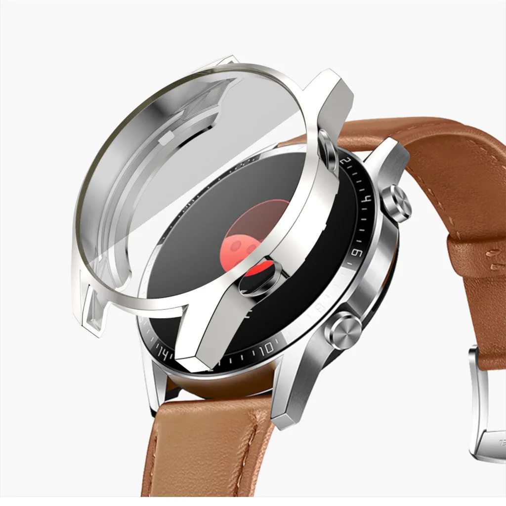 TPU чехол для huawei Watch GT2 46 мм ультра тонкий Гальванизированный прозрачный TPU мягкий чехол Защита пульсометра