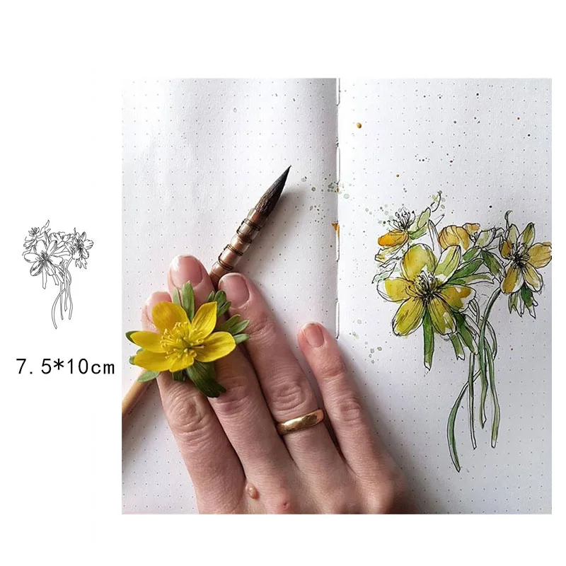 

Clear Rubber Stamps Silicone Seal for DIY Scrapbooking Card Flowers Transparent Stamps Making Photo Album Crafts Template Decor