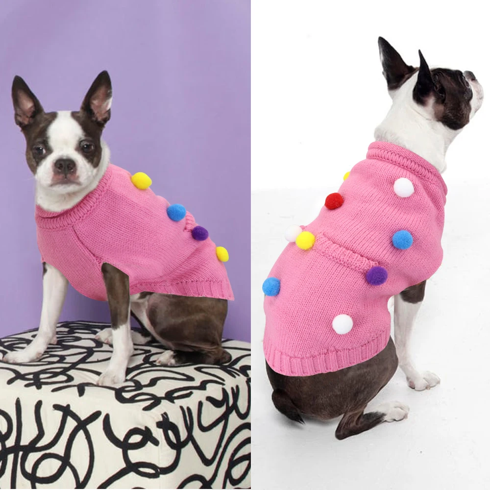 Fashion Dog Cat Sweater Clothes Winter Knitted Puppy Cat Coat For Small Dogs Cats Chihuahua Yorkies Pug Pet Cat Costume Clothing