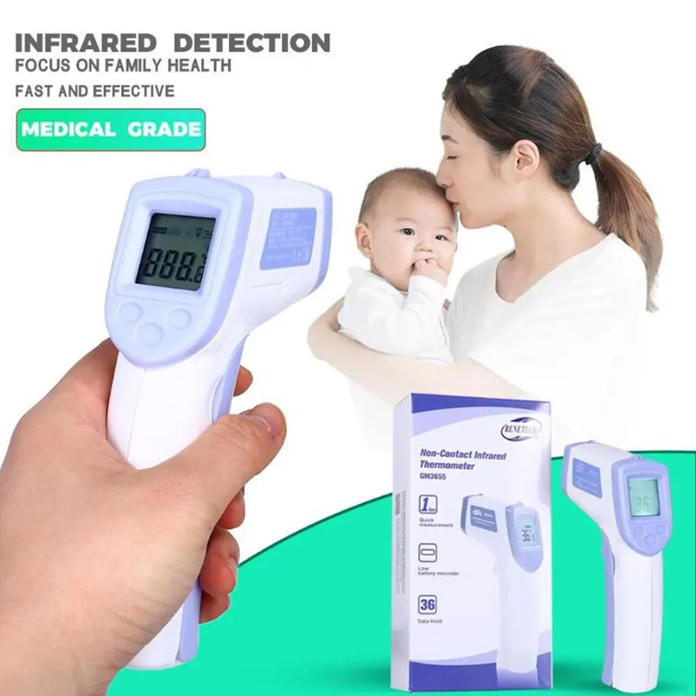 

1PC Professional Digital Infrared Thermometer Handheld Electronic IR Infrared Thermal Temperature Tester Remote Non-contact