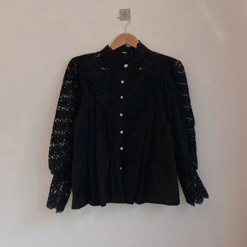 flower lace shirt