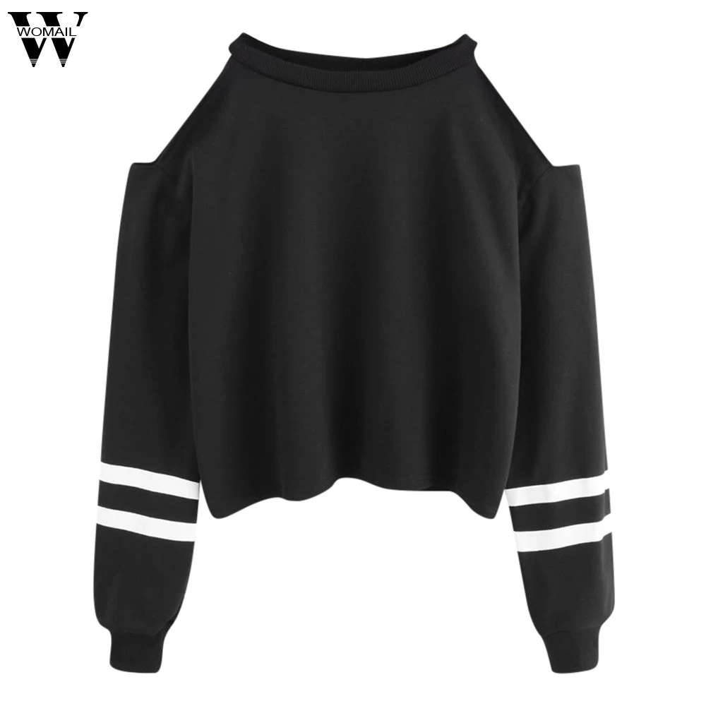 

Womail Women Sweatshirt Women Off Shoulder Long Sleeve Blouse Sweatshirt Pullover Casual hoodies and sweatshirts women S-2XL