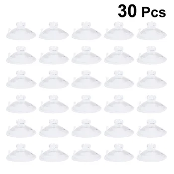 

30pcs Suction Cup Plastic Suction Cup without Hook Sucker for Glass Bathroom Windows Wedding Car Office