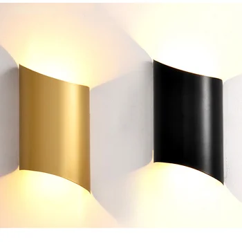 

Modern Led Wall Light Lamps Black White Gold Aluminum Sconce Bedroom Light Wall Lamp for Living Room Up Down Stairs Led Light