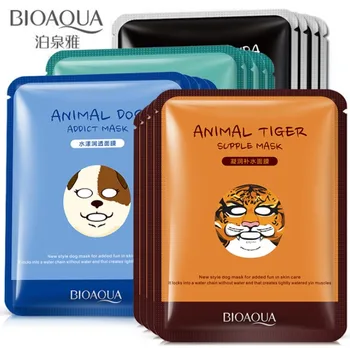 

BIOAUQA Nourish Oil-control Animal images Facial Mask Sheet Moisturizing Shrink pores face mask antiallergic skin care