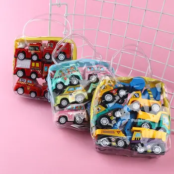 

6 Pcs/set Hot Sale Creative Mini Inertia Pull Back Engineering Car Model Toy Vehicles Gift For Children Loving Toys Gift