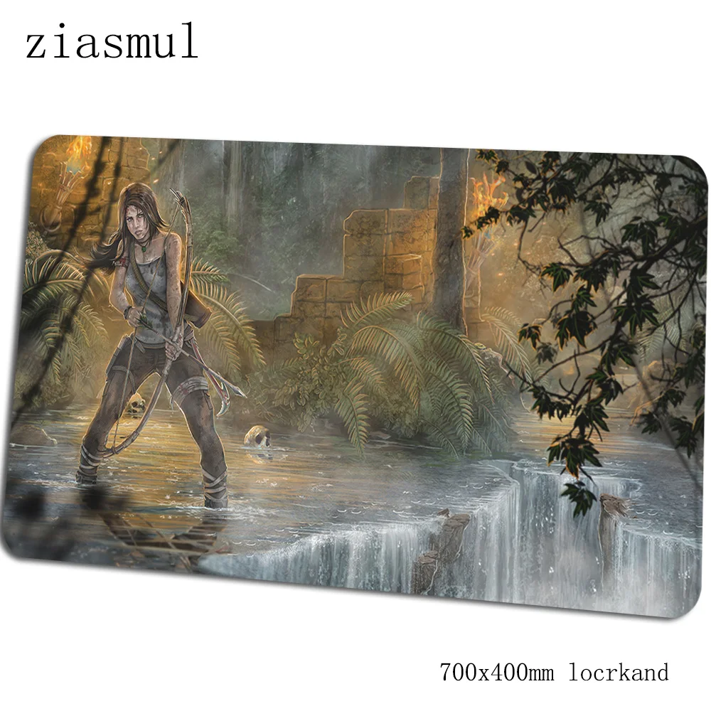Коврик для мыши tomb raider Kawaii компьютерный коврик 70x40 см игровой коврик для мыши большая 3d Клавиатура со встроенной мышью игры ПК геймер стол - Цвет: Size 700x400x2mm