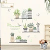 Autocollants muraux avec bonsaï de plantes en pot, pour décoration de maison, Stickers muraux en PVC, bricolage décoration murale ► Photo 1/6